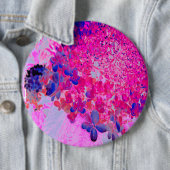 Elegant Fuchsia and Dark Blue Limited Hydrangea Ronde Button 6,0 Cm (In situ)