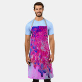 Elegant Fuchsia and Dark Blue Limited Hydrangea Schort (Gedragen)