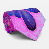 Elegant Fuchsia and Dark Blue Limited Hydrangea Stropdas (Opgerold)