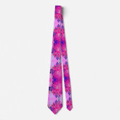 Elegant Fuchsia and Dark Blue Limited Hydrangea Stropdas (Voorkant)