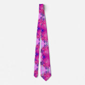 Elegant Fuchsia and Dark Blue Limited Hydrangea Stropdas (Achterkant)