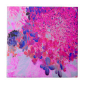 Elegant Fuchsia and Dark Blue Limited Hydrangea Tegeltje (Voorkant)