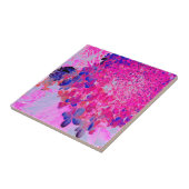 Elegant Fuchsia and Dark Blue Limited Hydrangea Tegeltje (Zijkant)