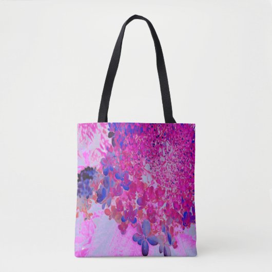 Elegant Fuchsia and Dark Blue Limited Hydrangea Tote Bag (Voorkant)