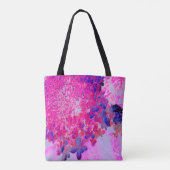 Elegant Fuchsia and Dark Blue Limited Hydrangea Tote Bag (Achterkant)