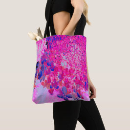 Elegant Fuchsia and Dark Blue Limited Hydrangea Tote Bag