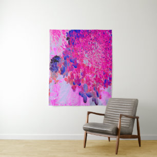 Elegant Fuchsia and Dark Blue Limited Hydrangea Wandkleed