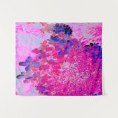 Elegant Fuchsia and Dark Blue Limited Hydrangea Wandkleed (Voorkant (horizontaal))