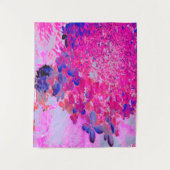 Elegant Fuchsia and Dark Blue Limited Hydrangea Wandkleed (Voorkant)