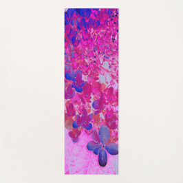 Elegant Fuchsia and Dark Blue Limited Hydrangea Yogamat