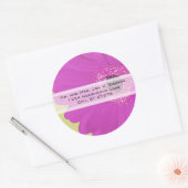 Elegant Fuchsia Gerber Daisy Wedding Stickers (Envelop)