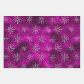 Elegant fuchsia Kerstsierans feestdagen Inpakpapier Vel (Voorkant 3)