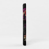 Elegant fuchsia-oranje bloemenkleurenmonogram Case-Mate iPhone case (Achterkant/rechts)