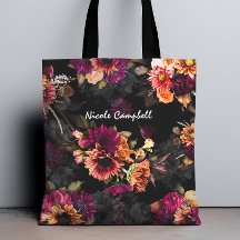 Elegant fuchsia oranje bloemenkleurenmonogram