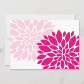 Elegant Fuchsia Pink Floral Burst Engagement Party Kaart (Achterkant)