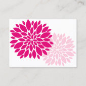Elegant Fuchsia Pink Floral Burst Reception Kaarte Informatiekaartje (Achterkant)