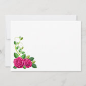 Elegant Fuchsia Pink Rose Bouquet Flowers Weddensc Bedankkaart (Achterkant)