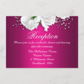 Elegant Fuchsia Pink Weddenschap Informatiekaartje (Voorkant)