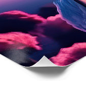 Elegant Fuchsia Roses Day of the Dead Catrina Perfect Poster (Hoek)