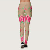 Elegant Fuchsia roze roze roze Leggings van de hui (Achterkant)