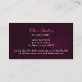 Elegant Fuchsia Vlaanderen Visitekaartjes (Achterkant)