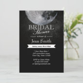 Elegant Full Moon Night Bridal Shower-uitnodiginge Kaart (Staand voorkant)