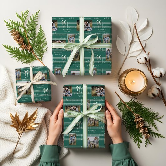 Elegant Fun Fa La Bow Muziek Fotocollage Inpakpapier Vel