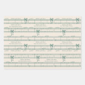 Elegant Fun Fa La Bow  muziek gepersonaliseerd Inpakpapier Vel (Voorkant)