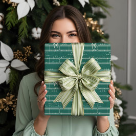 Elegant Fun Fa La Bow  muziek gepersonaliseerd Inpakpapier Vel