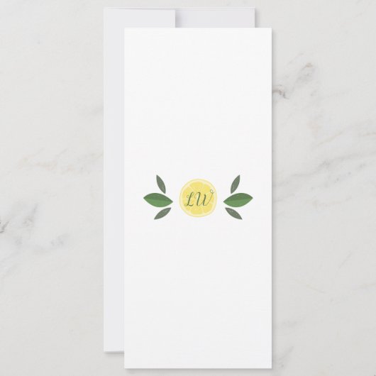 Elegant Fun Main Squeeze Lemon Vrijgezellenfeest Kaart (Achterkant)