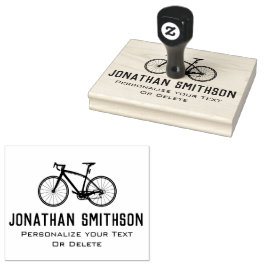 Elegant Fun Retro Bicycle Cool Personal Stationery Rubberstempel
