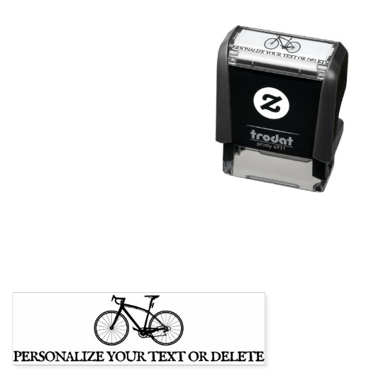 Elegant Fun Retro Bicycle Cool Personal Stationery Zelfinktende Stempel (In situ)