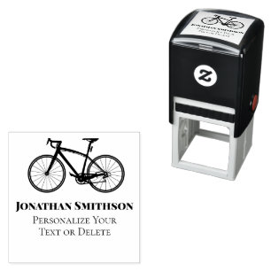 Elegant Fun Retro Bicycle Cool Personal Stationery Zelfinktende Stempel