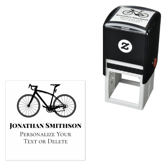 Elegant Fun Retro Bicycle Cool Personal Stationery Zelfinktende Stempel (In situ)