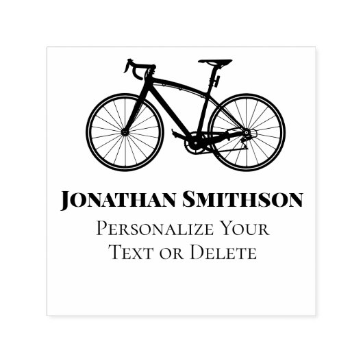Elegant Fun Retro Bicycle Cool Personal Stationery Zelfinktende Stempel (Design)