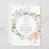 Elegant Funeral Celebration of Life Floral Kaart (Voorkant)