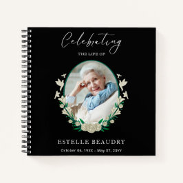 Elegant Funeral Celebration of life Guest Book Notitieboek