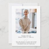 Elegant Funeral Celebration of Life Invitation Kaart (Voorkant)