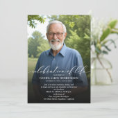 Elegant Funeral Celebration of Life Photo Kaart (Staand voorkant)