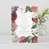 Elegant Funeral Celebration of Life Roos Floral Kaart (Staand voorkant)