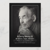 Elegant Funeral Ceremony Programs with Photo Programmakaart (Voorkant)