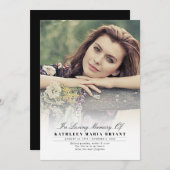Elegant Funeral Ceremony Programs with Photo Programmakaart (Voorkant / Achterkant)