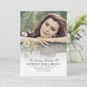 Elegant Funeral Ceremony Programs with Photo Programmakaart (Staand voorkant)