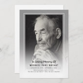 Elegant Funeral Ceremony Programs with Photo Programmakaart (Voorkant / Achterkant)