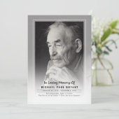 Elegant Funeral Ceremony Programs with Photo Programmakaart (Staand voorkant)