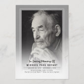 Elegant Funeral Ceremony Programs with Photo Programmakaart (Voorkant)