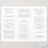 Elegant Funeral | Drievoudig programma voor de ord (Achterkant)