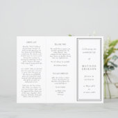 Elegant Funeral | Drievoudig programma voor de ord (Staand voorkant)