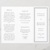 Elegant Funeral | Drievoudig programma voor de ord (Voorkant)