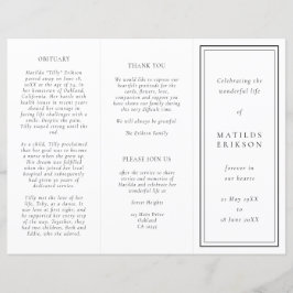 Elegant Funeral | Drievoudig programma voor de ord